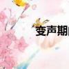 变声期的原理（变声期的症状）