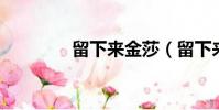 留下来金莎(留下来 金莎)
