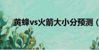 黄蜂vs火箭大小分预测(黄蜂vs火箭)