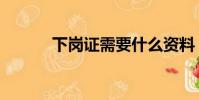 下岗证需要什么资料(下岗证)