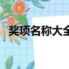 奖项名称大全最佳幼儿园（奖项名称大全）