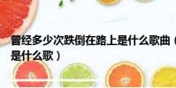 曾经多少次跌倒在路上是什么歌曲(曾经多少次跌倒在路上是什么歌)