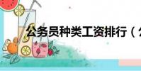 公务员种类工资排行(公务员种类)