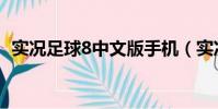 实况足球8中文版手机(实况足球8中文版)