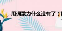 甩词歌为什么没有了(甩灯歌歌词)