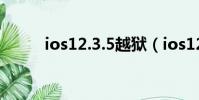 ios12.3.5越狱(ios12 3 1越狱)