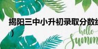 揭阳三中小升初录取分数线2023(揭阳三中)
