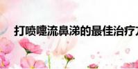 打喷嚏流鼻涕的最佳治疗方法(打喷嚏)