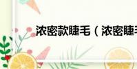 浓密款睫毛(浓密睫毛膏推荐)