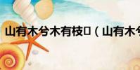 山有木兮木有枝 (山有木兮木有枝的深意)