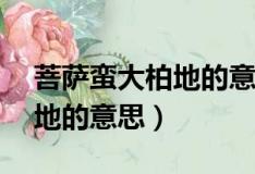 菩萨蛮大柏地的意思简单20字（菩萨蛮大柏地的意思）