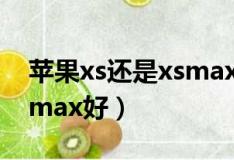苹果xs还是xsmax选哪款（苹果xs好还是xsmax好）
