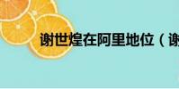 谢世煌在阿里地位(谢世煌之子)