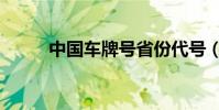 中国车牌号省份代号(中国车牌)