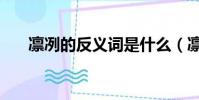 凛冽的反义词是什么(凛冽的反义词)