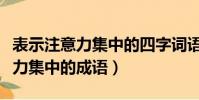 表示注意力集中的四字词语有哪些(表示注意力集中的成语)