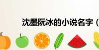 沈墨阮冰的小说名字(沈默阮冰)