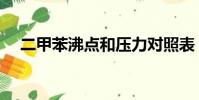 二甲苯沸点和压力对照表(二甲苯沸点)