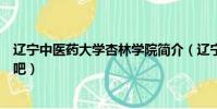 辽宁中医药大学杏林学院简介(辽宁中医药大学杏林学院贴吧)