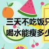 三天不吃饭只喝水可以瘦几斤（三天不吃饭只喝水能瘦多少）
