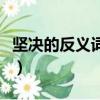 坚决的反义词是什么字（坚决的反义词是什么）