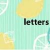 letters and sounds（letters）