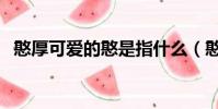 憨厚可爱的憨是指什么(憨厚可爱的意思)