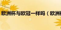 欧洲杯与欧冠一样吗(欧洲杯和欧冠的区别)