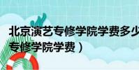 北京演艺专修学院学费多少钱一年(北京演艺专修学院学费)