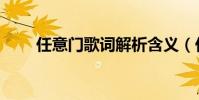 任意门歌词解析含义(任意门歌词)