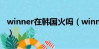 winner在韩国火吗(winner在韩国算糊了吗)