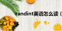 randint英语怎么读(randint)