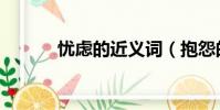 忧虑的近义词(抱怨的近义词)