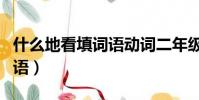 什么地看填词语动词二年级上(什么地看填词语)