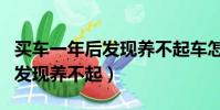 买车一年后发现养不起车怎么办(买车一年后发现养不起)