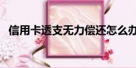 信用卡透支无力偿还怎么办(信用卡透支)