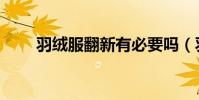 羽绒服翻新有必要吗(羽绒服翻新)