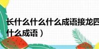 长什么什么什么成语接龙四个字(长什么什么什么成语)