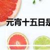 元宵十五日是什么（元宵十五日打一个字）