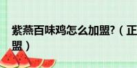 紫燕百味鸡怎么加盟?(正宗紫燕百味鸡不加盟)