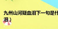 九州山河疑血泪下一句是什么(九州山河凝血泪)