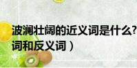 波澜壮阔的近义词是什么?(波澜壮阔的近义词和反义词)