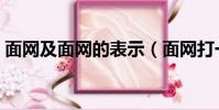 面网及面网的表示(面网打一成语疯狂看图)