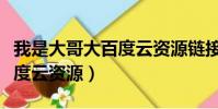 我是大哥大百度云资源链接(求我是大哥大百度云资源)