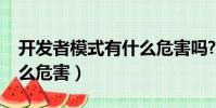 开发者模式有什么危害吗?(开发者模式有什么危害)