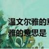 温文尔雅的意思是什么作用是什么?（温文尔雅的意思是）