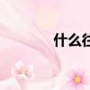 什么往不利（什么往不什么）