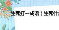 生死打一成语(生死什么什么成语)
