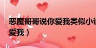恶魔哥哥说你爱我类似小说(恶魔哥哥 说你爱我)