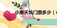 小寨天坑门票多少(小寨天坑)